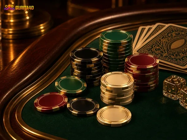 Tampilan ronde prediksi kartu dalam Monster Hi-Lo